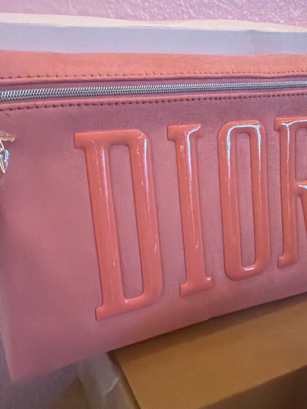 Dior Pink Logo Pouch - Women's Bag and Dior blush